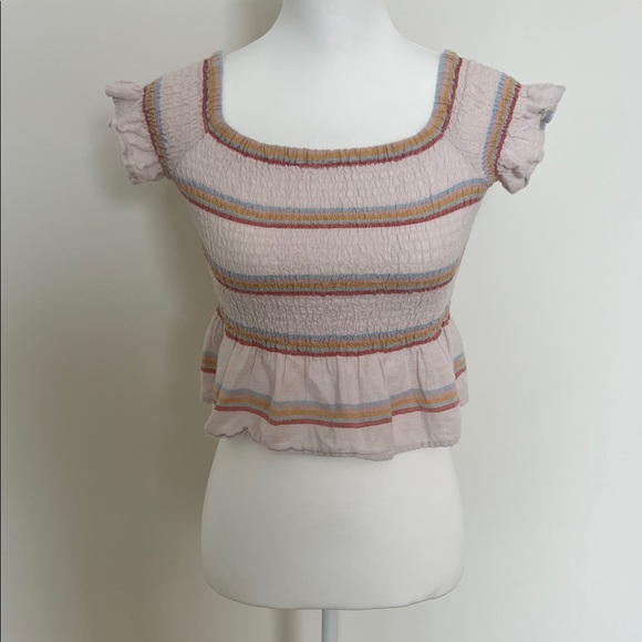 American Eagle Outfitters Tops - American Eagle Striped Cropped Top